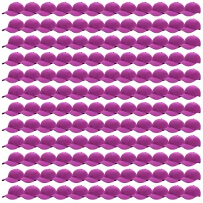 144-Pack Baseball Dad Cap Velcro Strap Adjustable Size - Fuchsia
