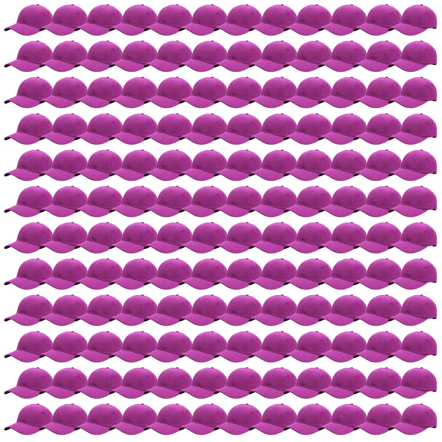 144-Pack Baseball Dad Cap Velcro Strap Adjustable Size - Fuchsia