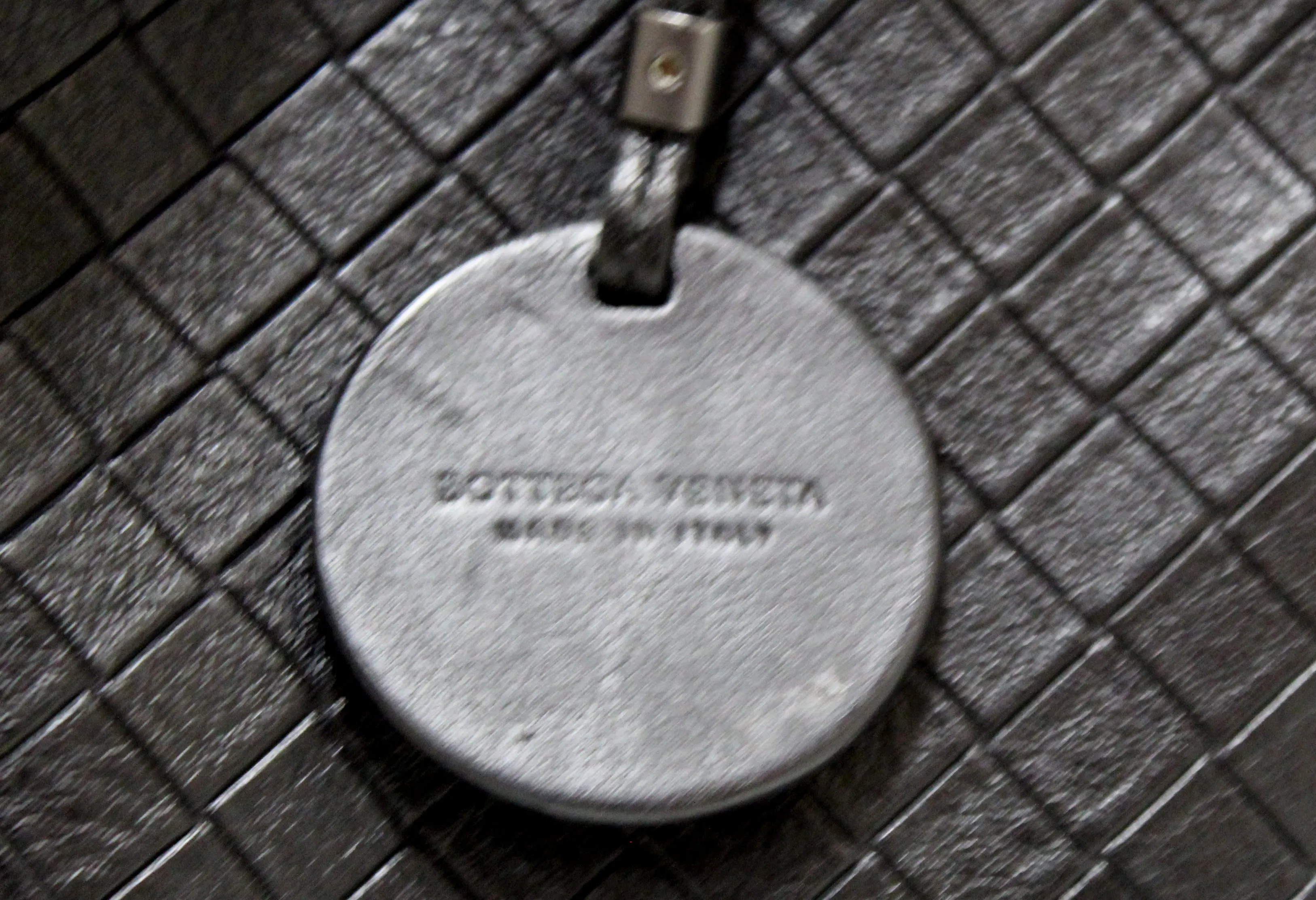 Authentic Bottega Veneta Intrecciato Embossed Black Leather Tote
