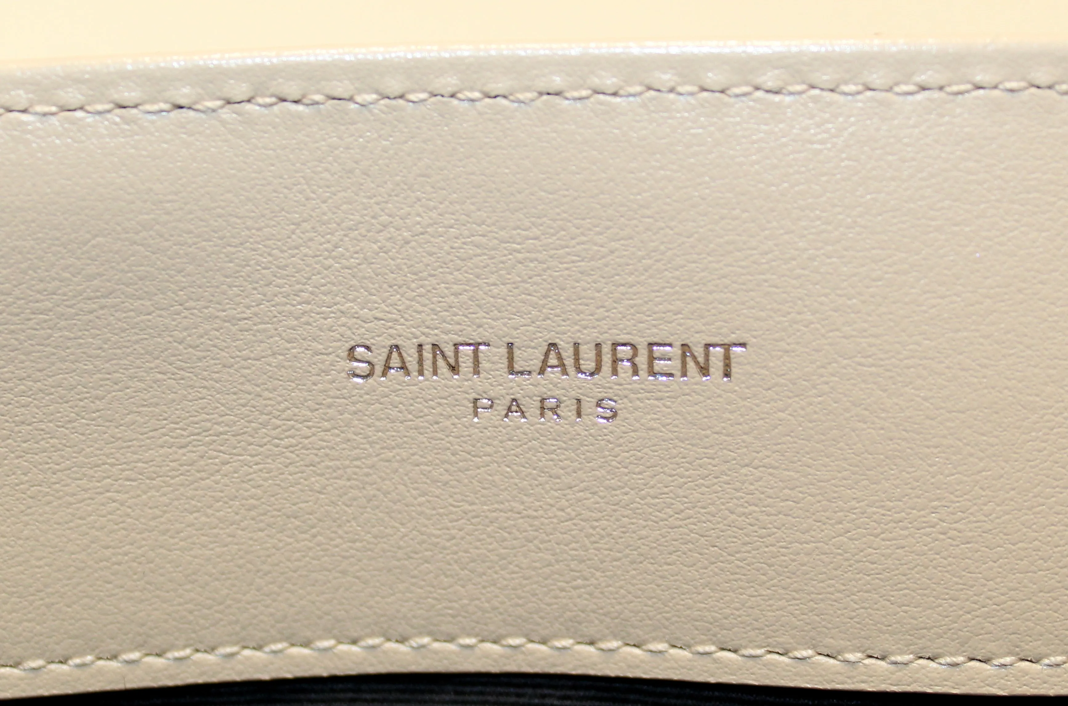 Authentic Yves Saint Laurent Dark Beige Matelasse Y Leather Medium LouLou Bag