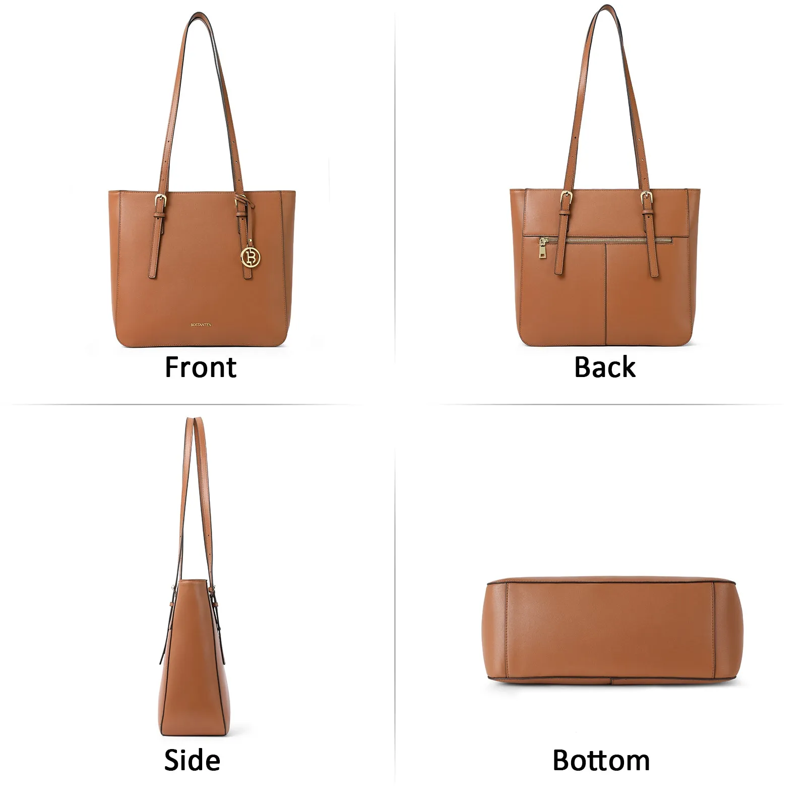 BOSTANTEN Women Handbags Genuine Leather Designer Tote Bags Work Shoulder Large Purses for Women