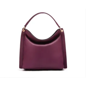 Carol Ann Slouchy Leather Shoulder Bag - Purple