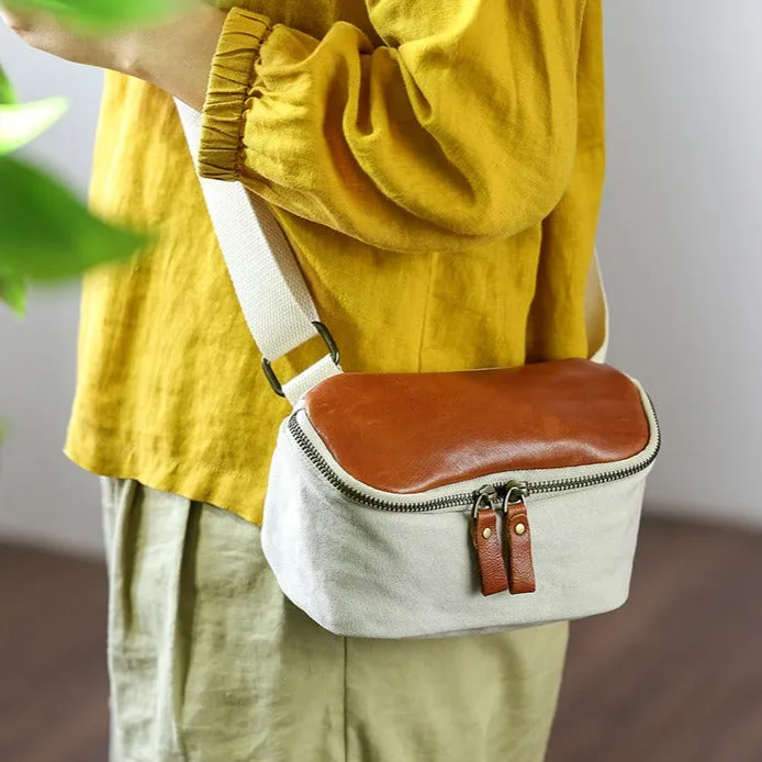 Chic Women's Canvas Crossbody Bag Cross Over Shoulder Purse