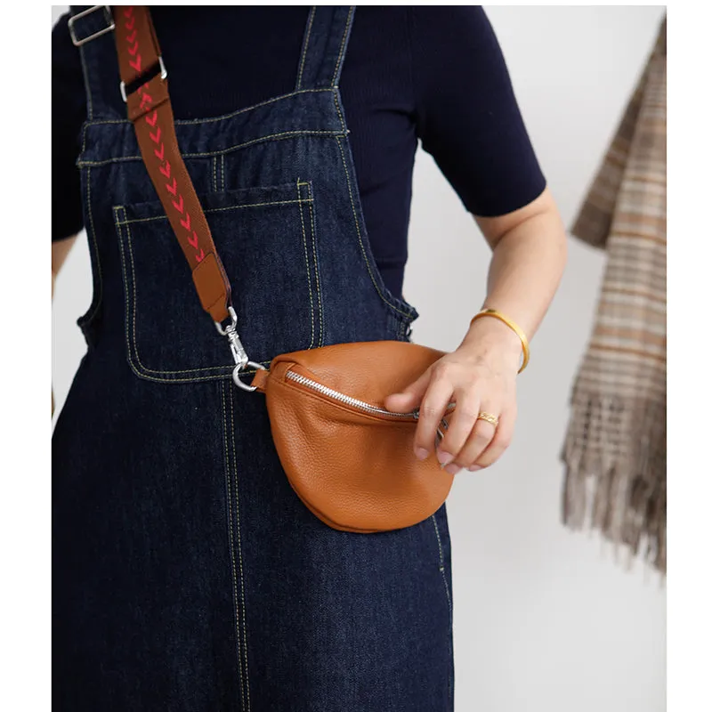 Chic Women's Crossbody Chest Bag Leather Sling Pack For Women