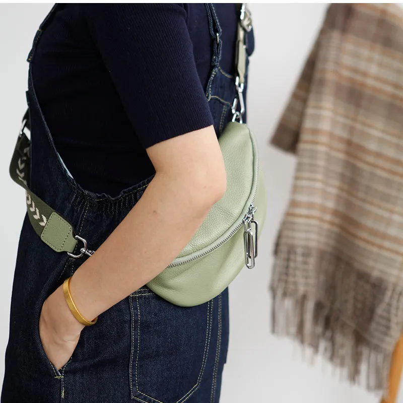 Chic Women's Crossbody Chest Bag Leather Sling Pack For Women