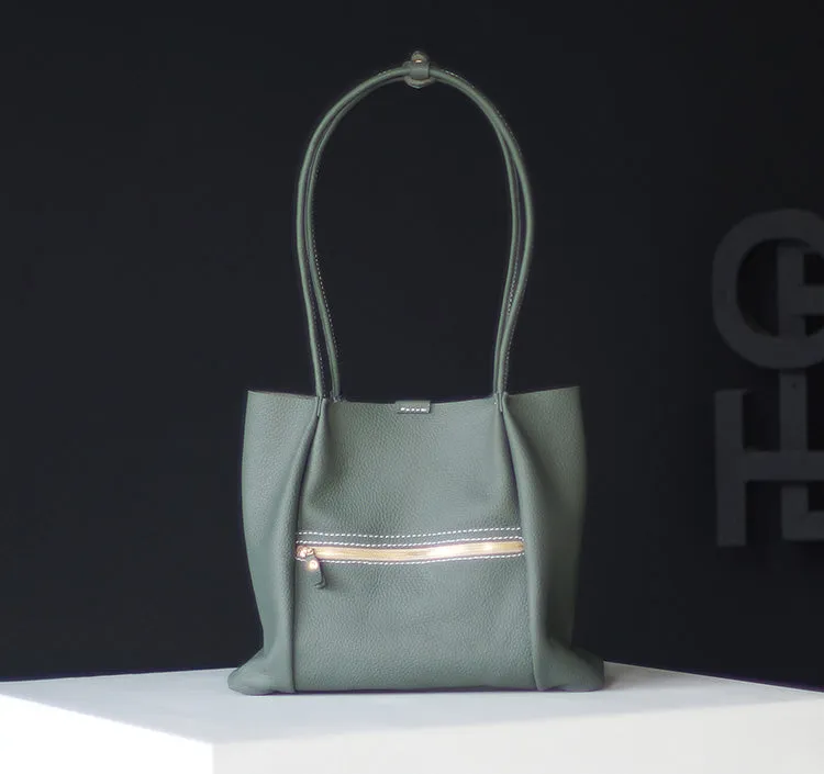 Chic Womens Small Leather Tote Bag Soft Leather Tote Handbags