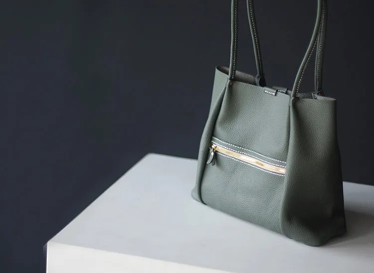 Chic Womens Small Leather Tote Bag Soft Leather Tote Handbags
