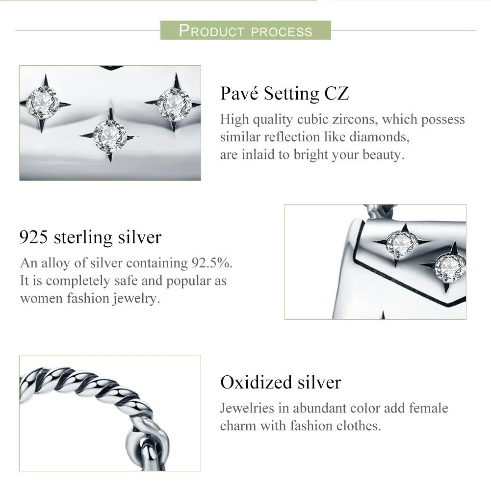 Clear CZ Women Handbag Bead Charm