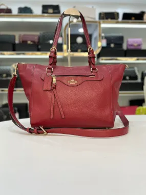COACH Kleo Carryall Pebbled Leather Lady Handbag