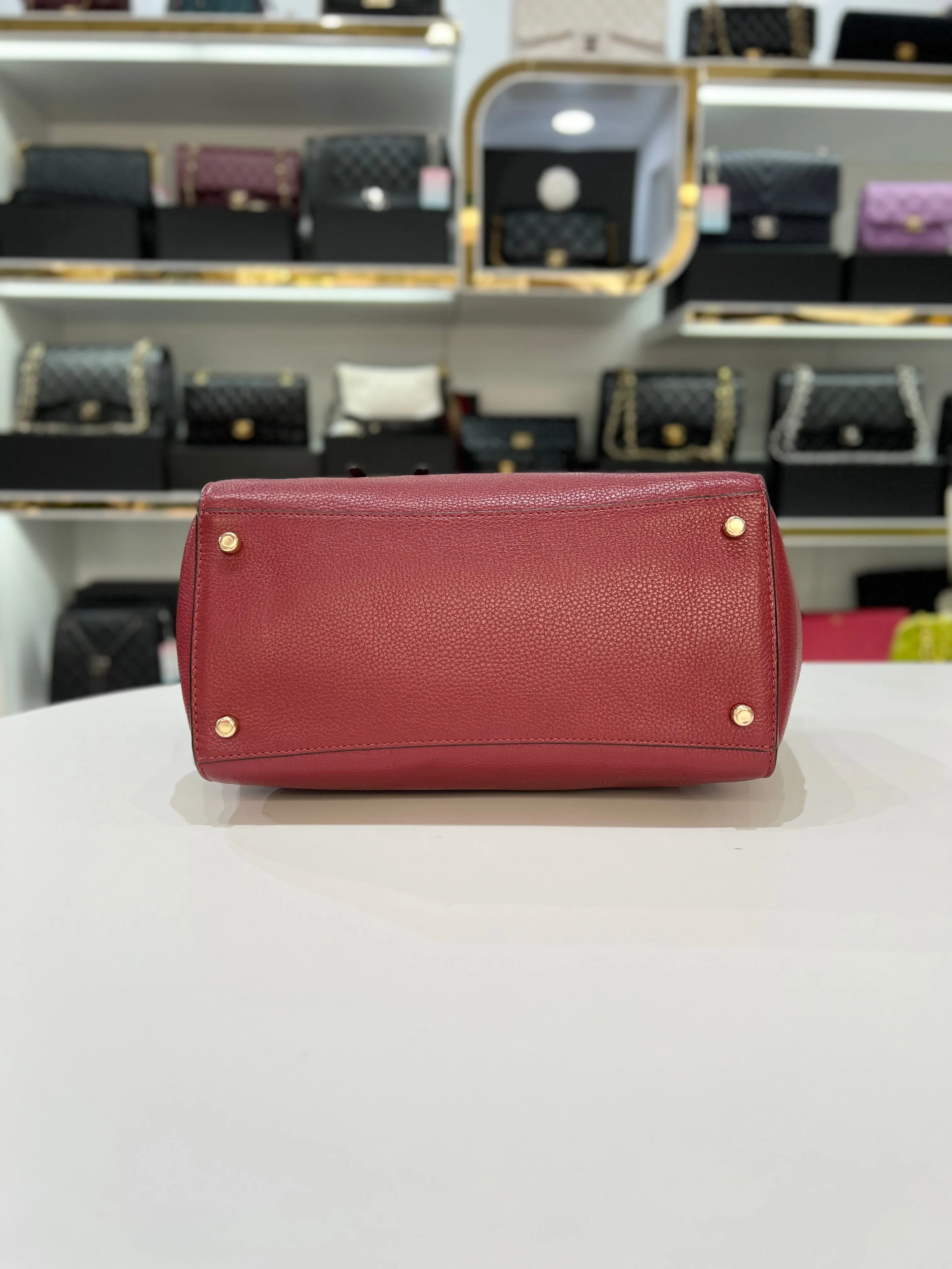 COACH Kleo Carryall Pebbled Leather Lady Handbag