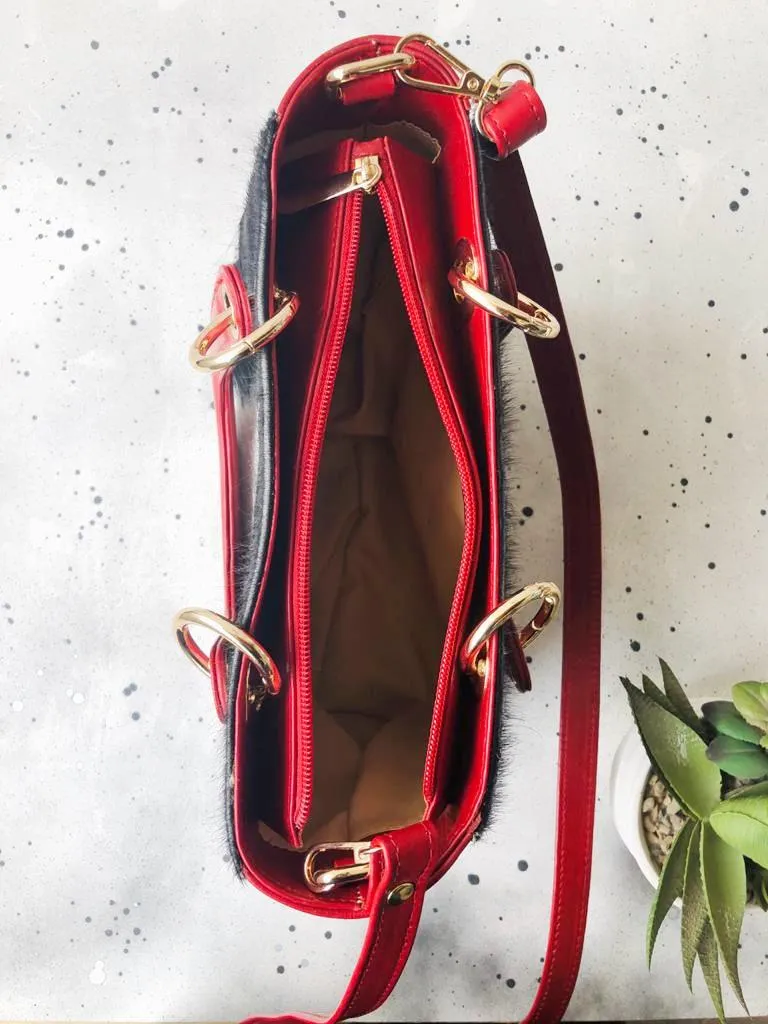 Cow hide Bucket Bag Real Leather Hair On Hide Free Shipping