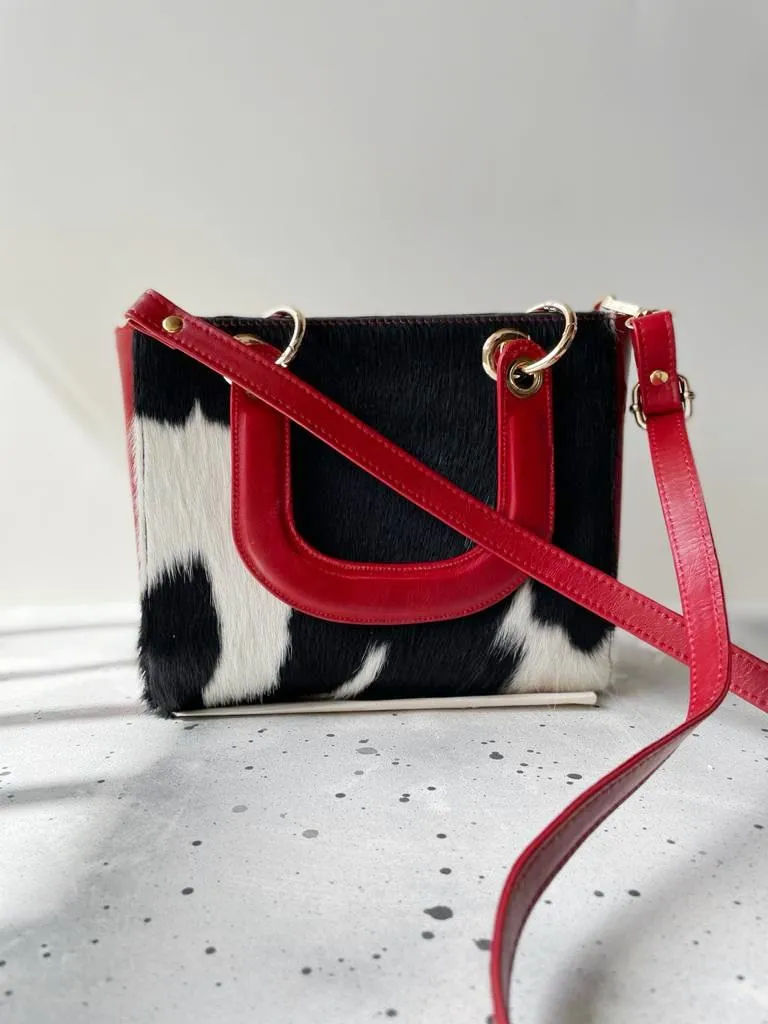 Cow hide Bucket Bag Real Leather Hair On Hide Free Shipping