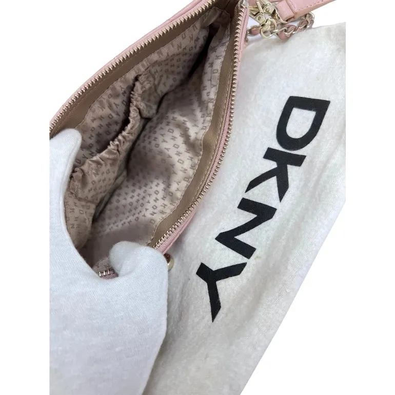 DKNY Quilted Leather Zip Chain Shoulder Bag