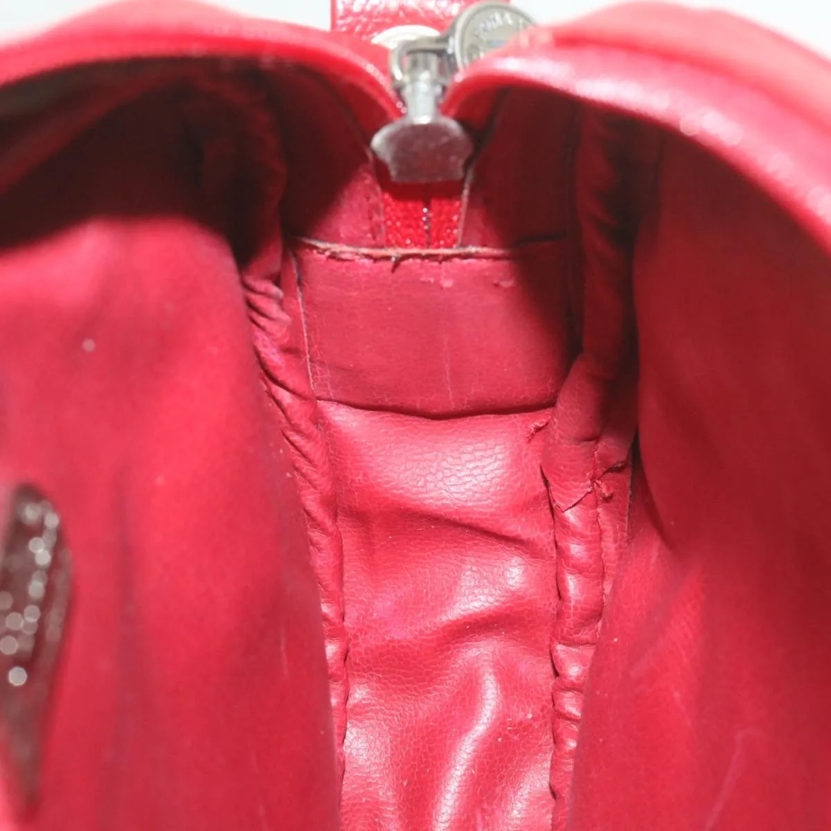 FENDI Shoulder Bag Red Auth am864g