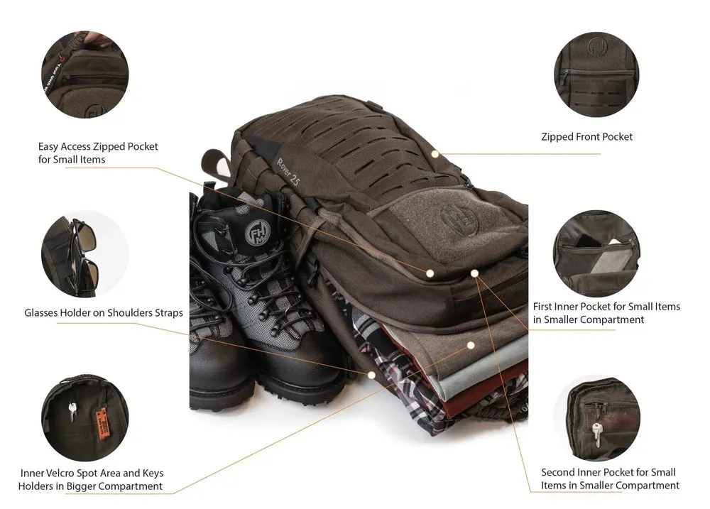 FHM Rover 25 backpack tactical brown