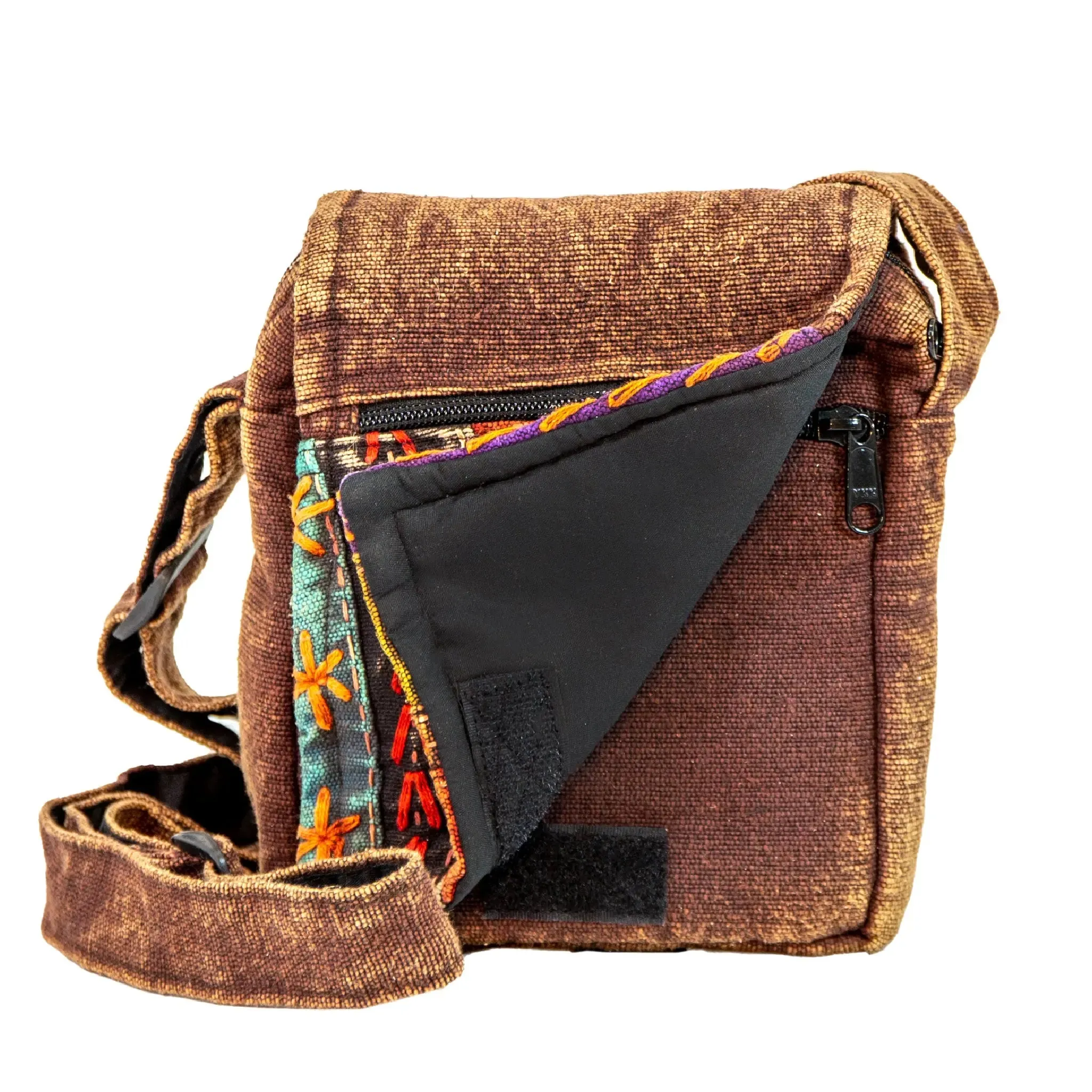 Floral Stonewash Crossbody Bag