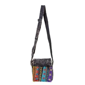 Floral Stonewash Crossbody Bag
