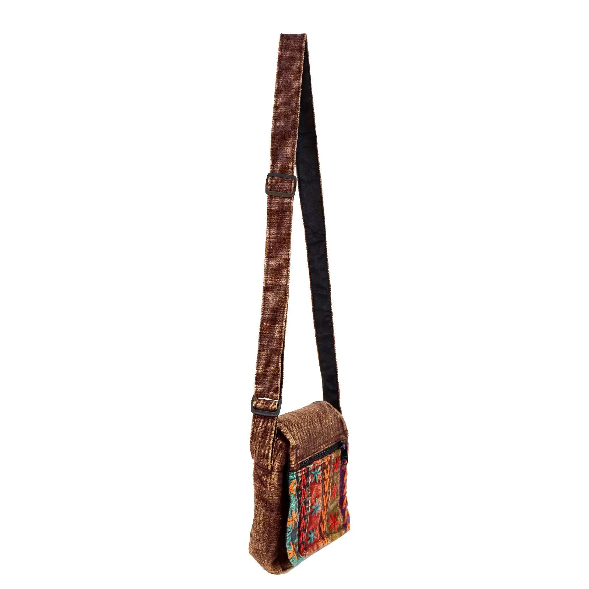Floral Stonewash Crossbody Bag