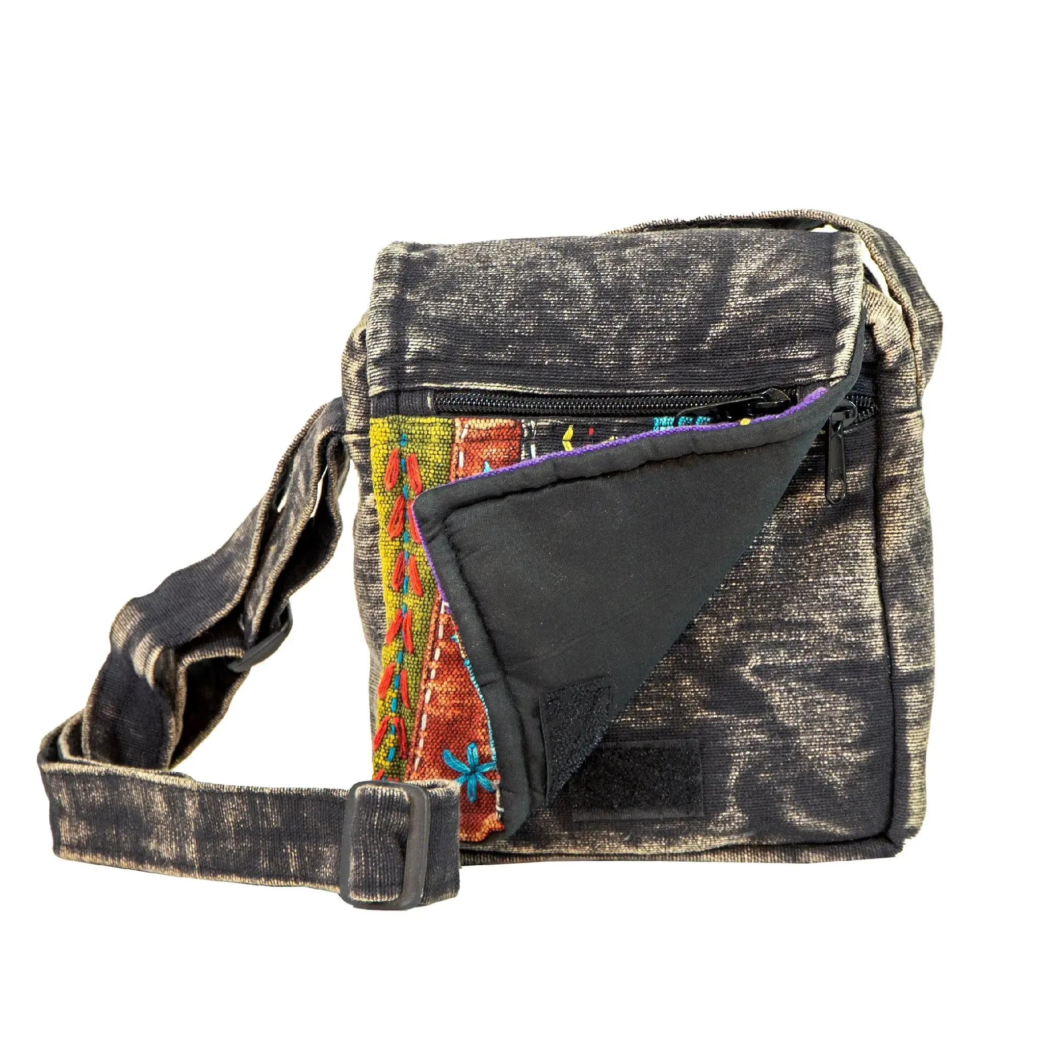 Floral Stonewash Crossbody Bag