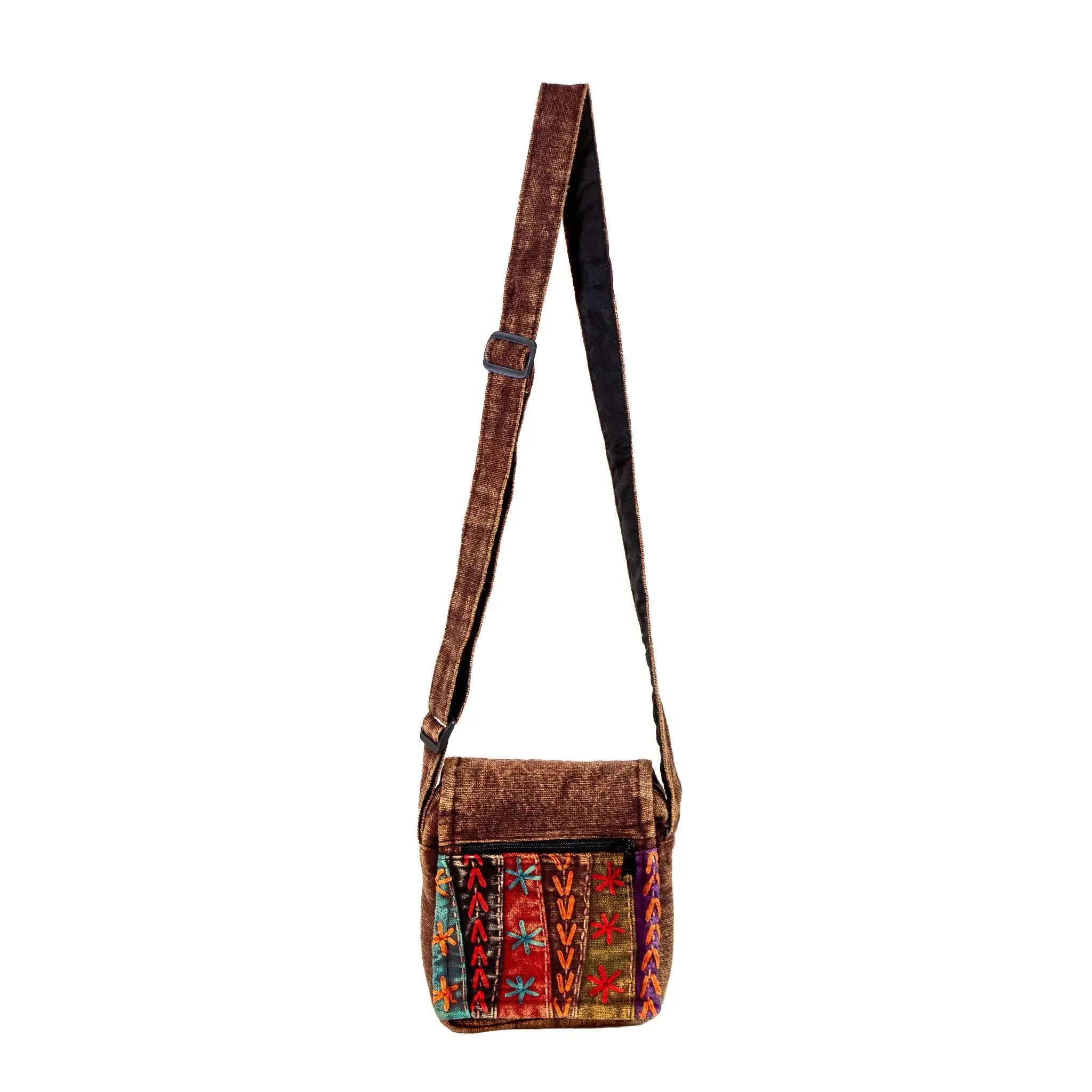 Floral Stonewash Crossbody Bag