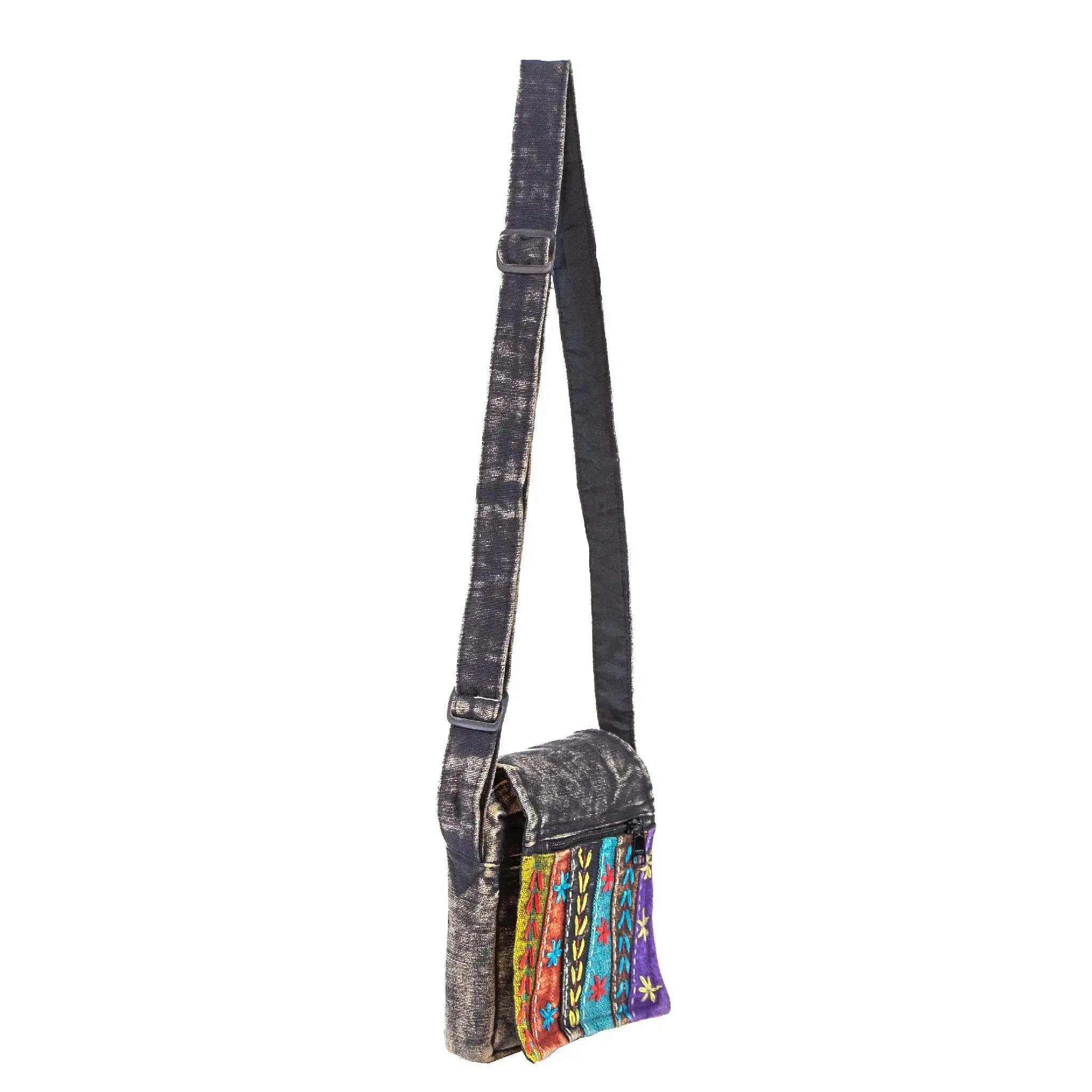 Floral Stonewash Crossbody Bag