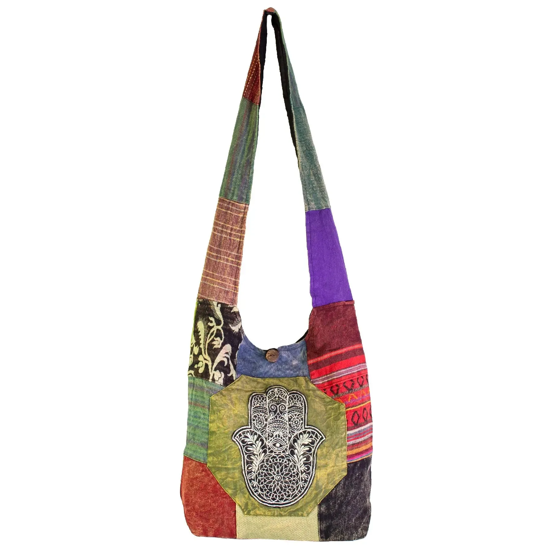 Hamsa Patchwork Shoulder Bag