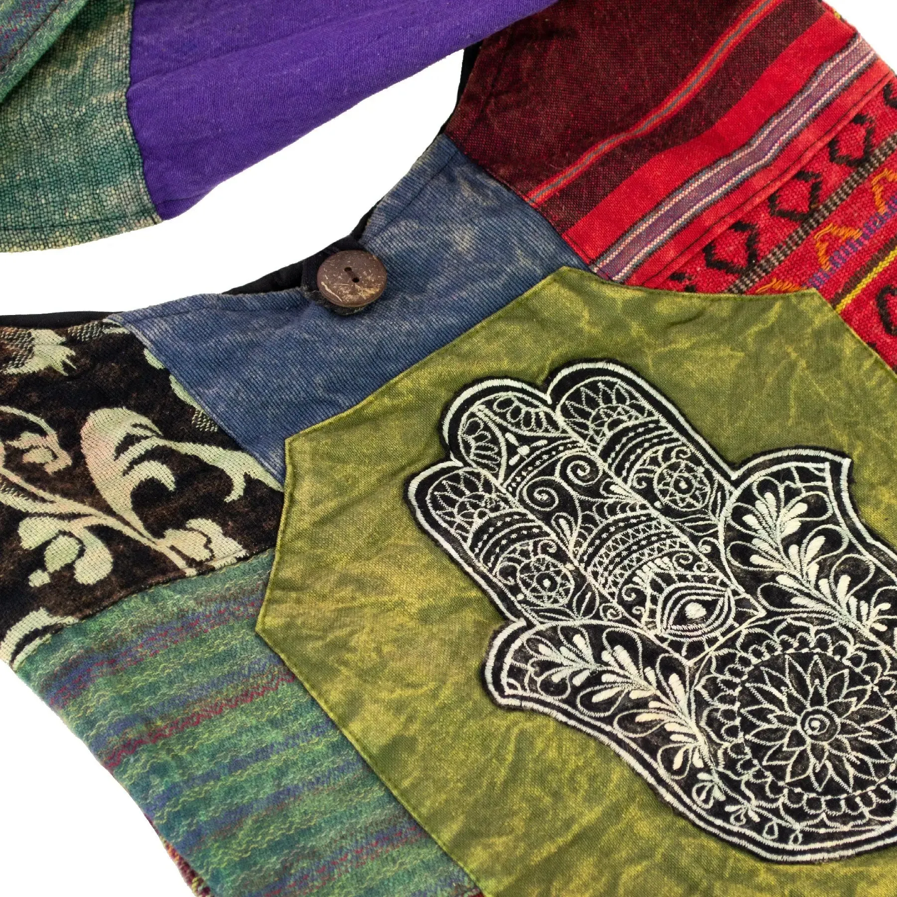 Hamsa Patchwork Shoulder Bag