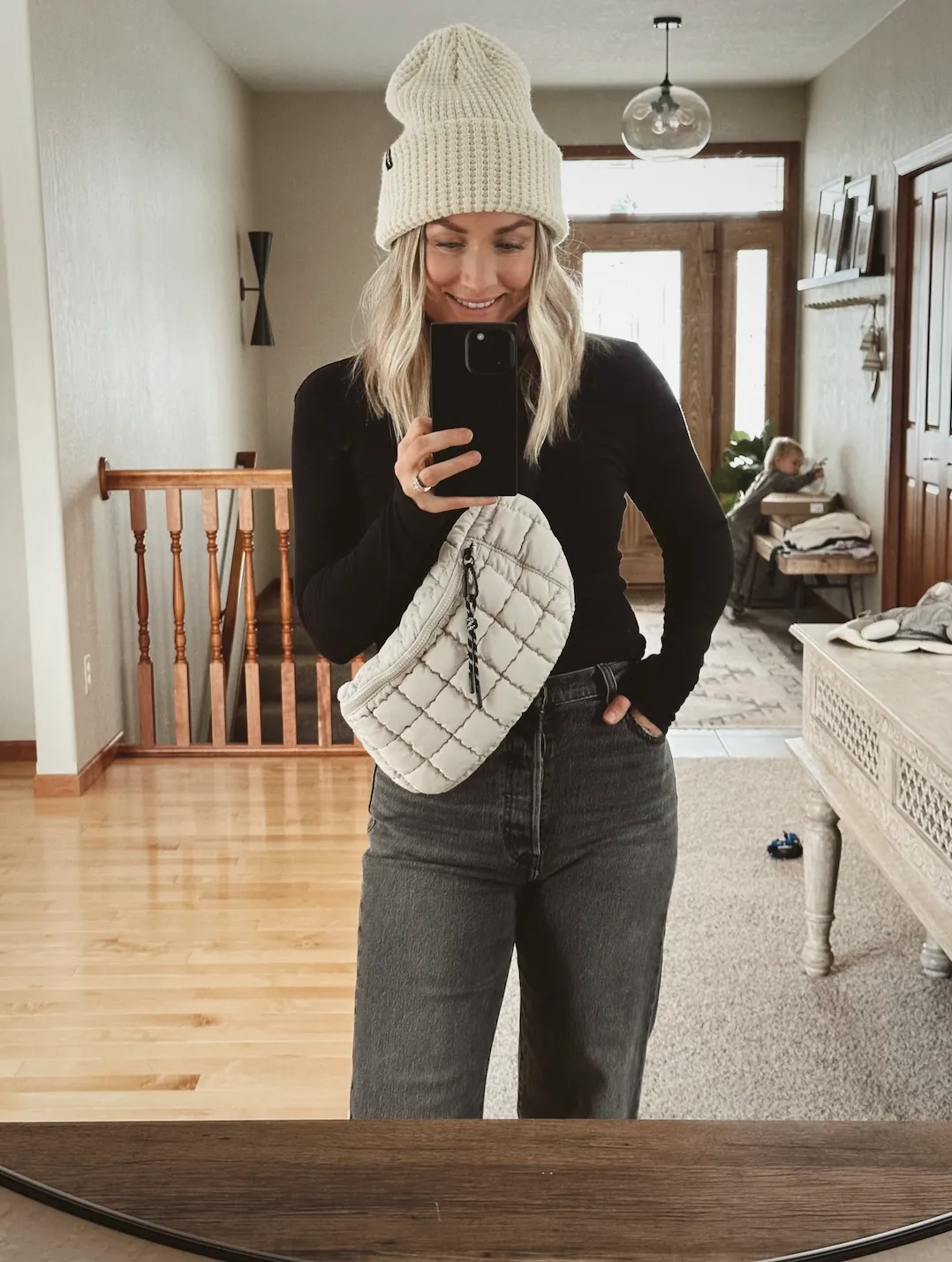 harper quilted belt bag