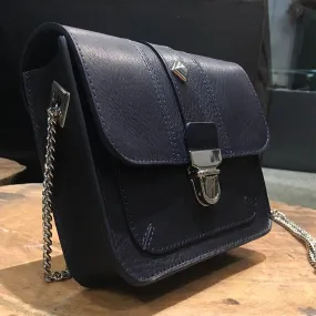 Herbert/Dark Blue mini shoulder bag