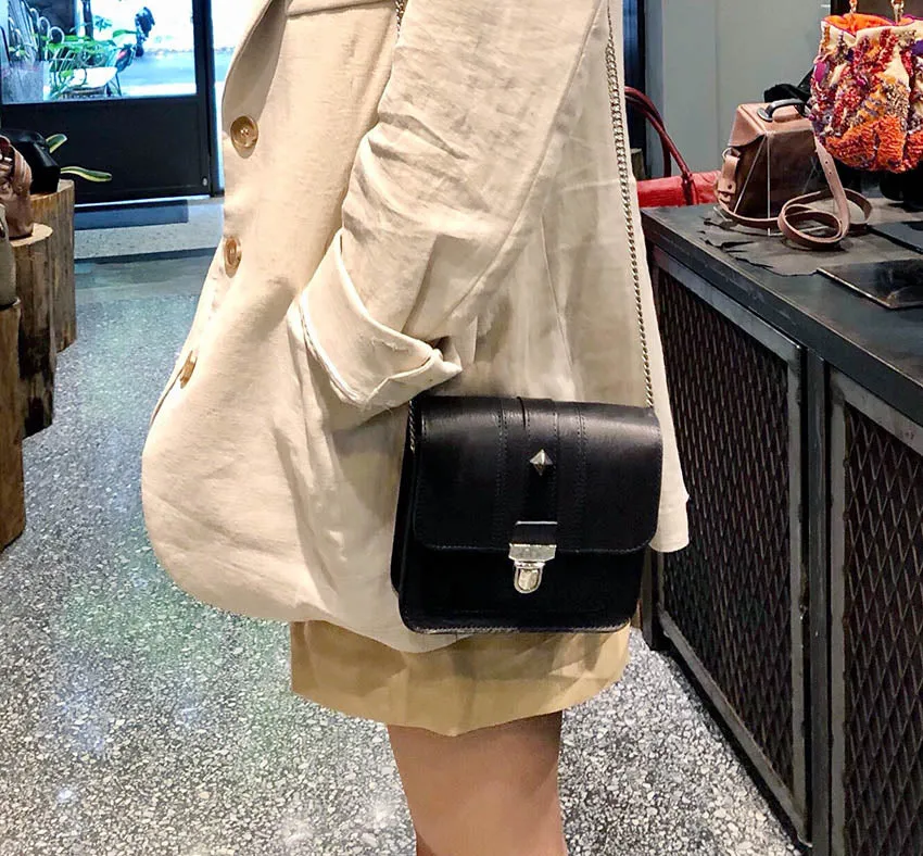Herbert/Dark Blue mini shoulder bag