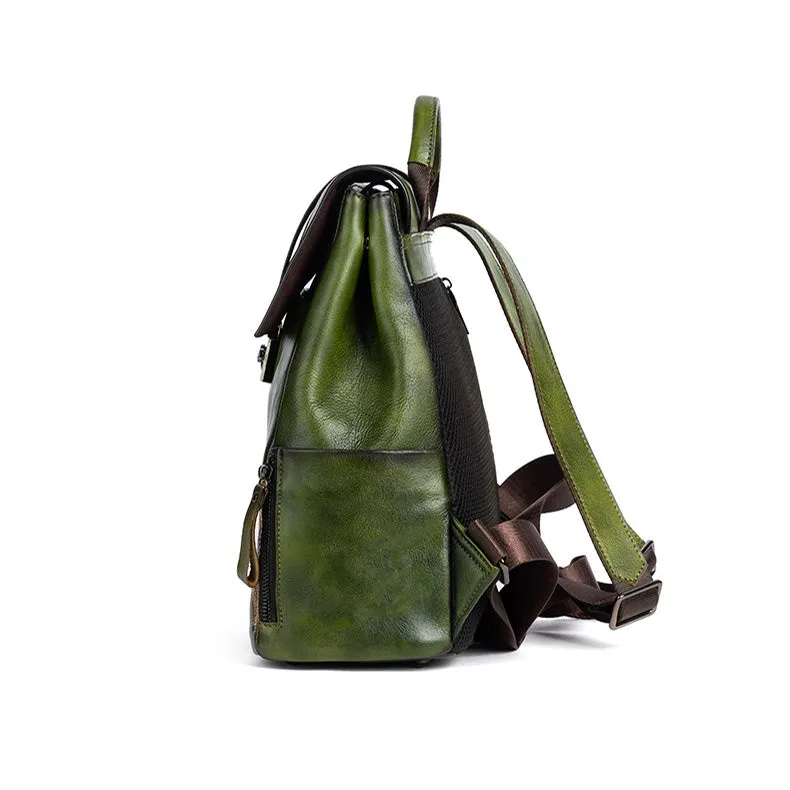Ladies Leather Rucksack Boho Backpack Purse For Women