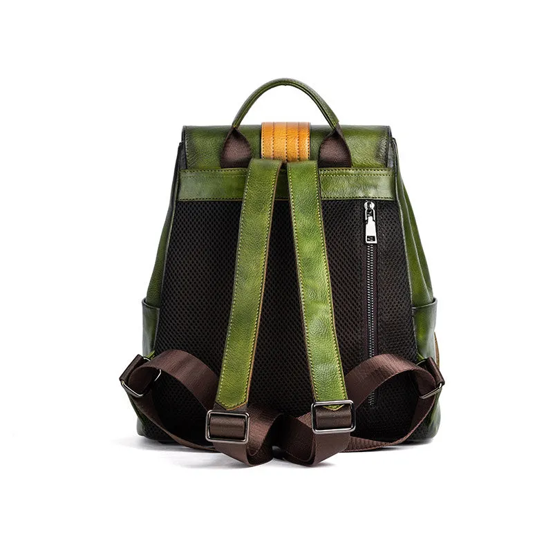 Ladies Leather Rucksack Boho Backpack Purse For Women