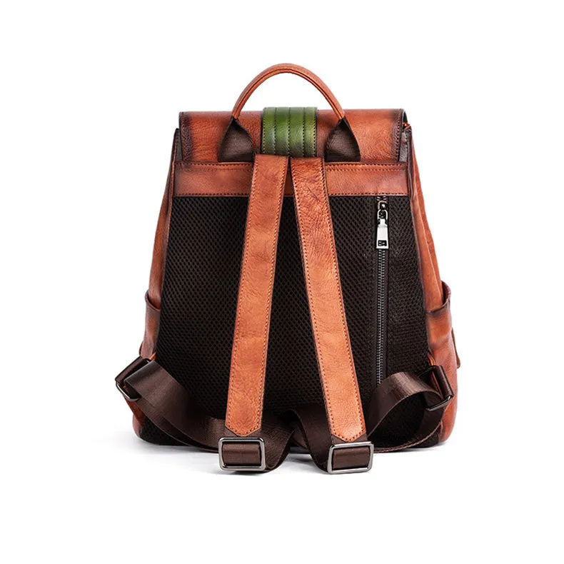 Ladies Leather Rucksack Boho Backpack Purse For Women
