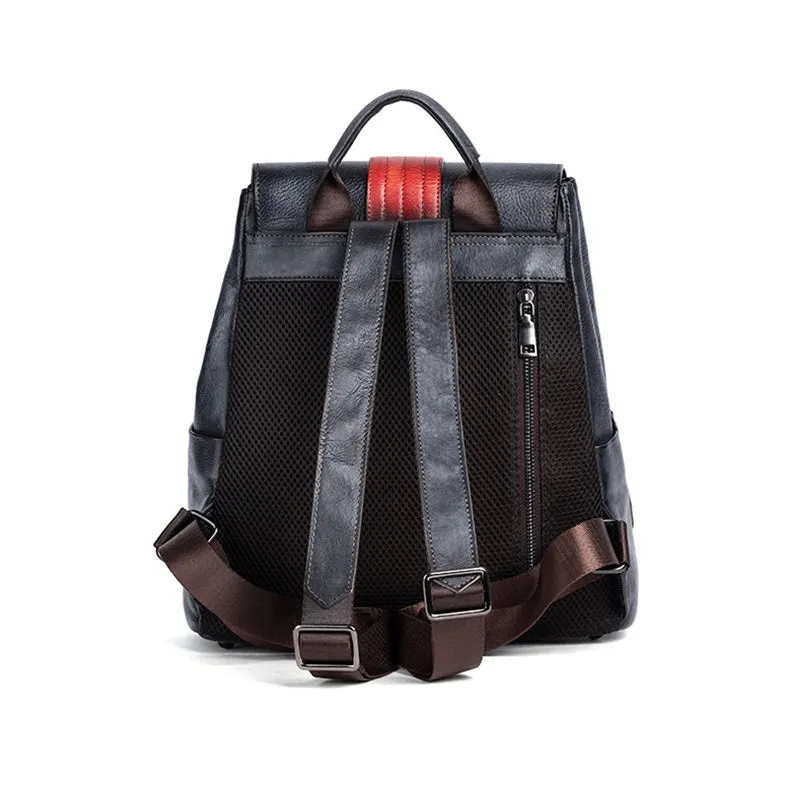 Ladies Leather Rucksack Boho Backpack Purse For Women