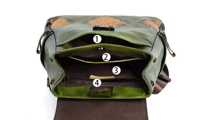 Ladies Leather Rucksack Boho Backpack Purse For Women