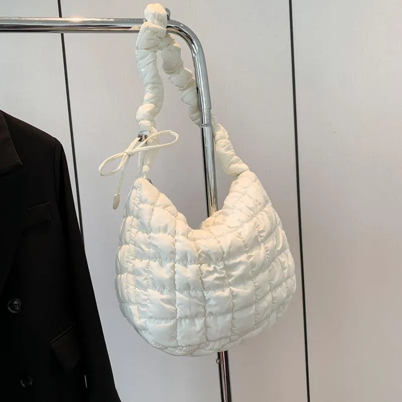 Ladies Puffer Cloud Bag Shoulder Bag Plaid SKAB009
