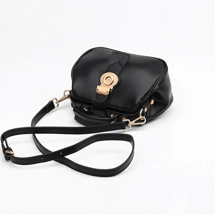 Leather Female Doctors Bag Purse Vintage Leather Crossbody Handbags for Women