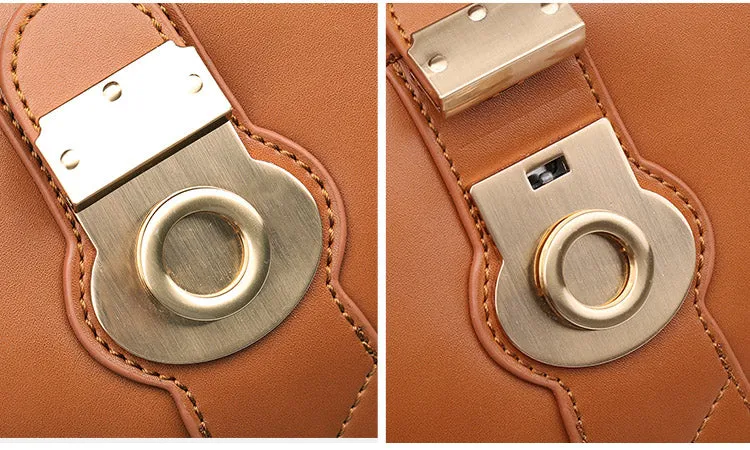 Leather Female Doctors Bag Purse Vintage Leather Crossbody Handbags for Women