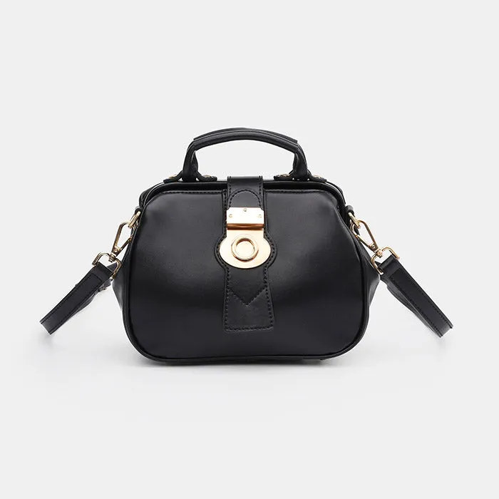 Leather Female Doctors Bag Purse Vintage Leather Crossbody Handbags for Women