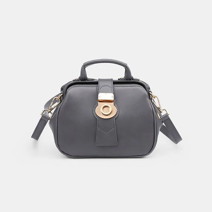 Leather Female Doctors Bag Purse Vintage Leather Crossbody Handbags for Women