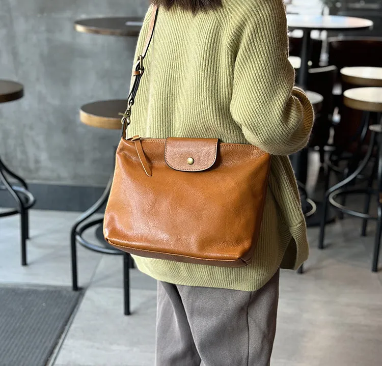 Medium Womens Leather Over The Shoulder Bag Genuine Leather Crossbody Purse