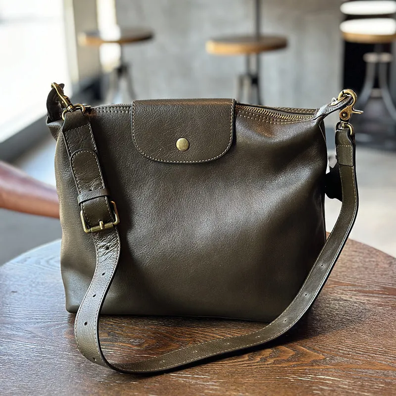 Medium Womens Leather Over The Shoulder Bag Genuine Leather Crossbody Purse
