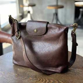 Medium Womens Leather Over The Shoulder Bag Genuine Leather Crossbody Purse