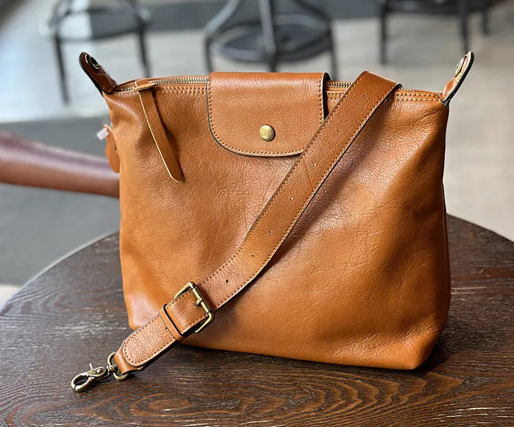 Medium Womens Leather Over The Shoulder Bag Genuine Leather Crossbody Purse