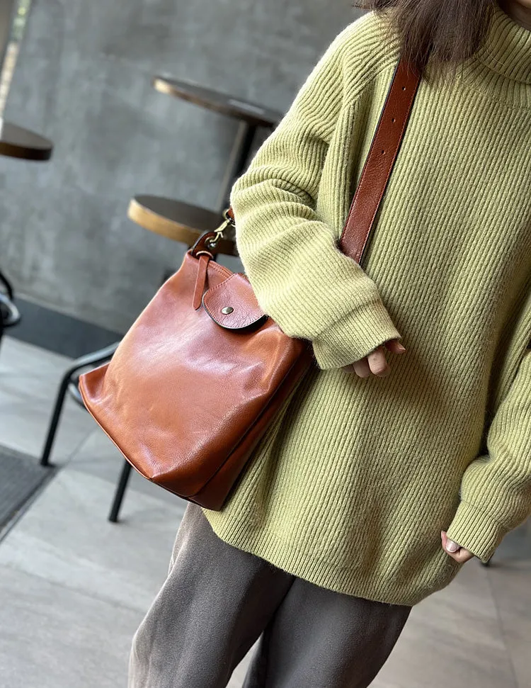 Medium Womens Leather Over The Shoulder Bag Genuine Leather Crossbody Purse