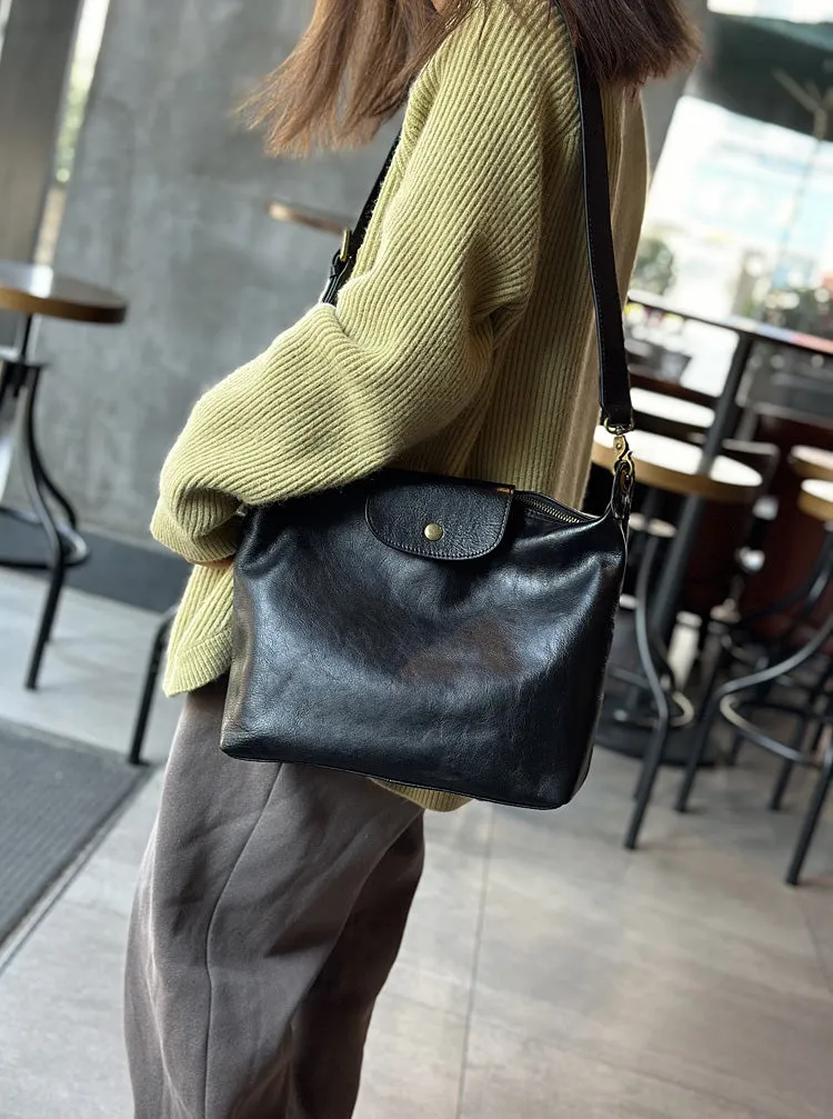 Medium Womens Leather Over The Shoulder Bag Genuine Leather Crossbody Purse