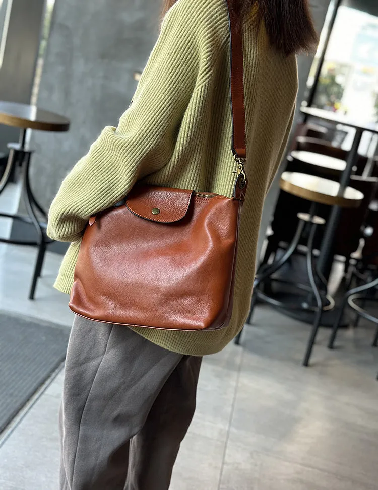 Medium Womens Leather Over The Shoulder Bag Genuine Leather Crossbody Purse
