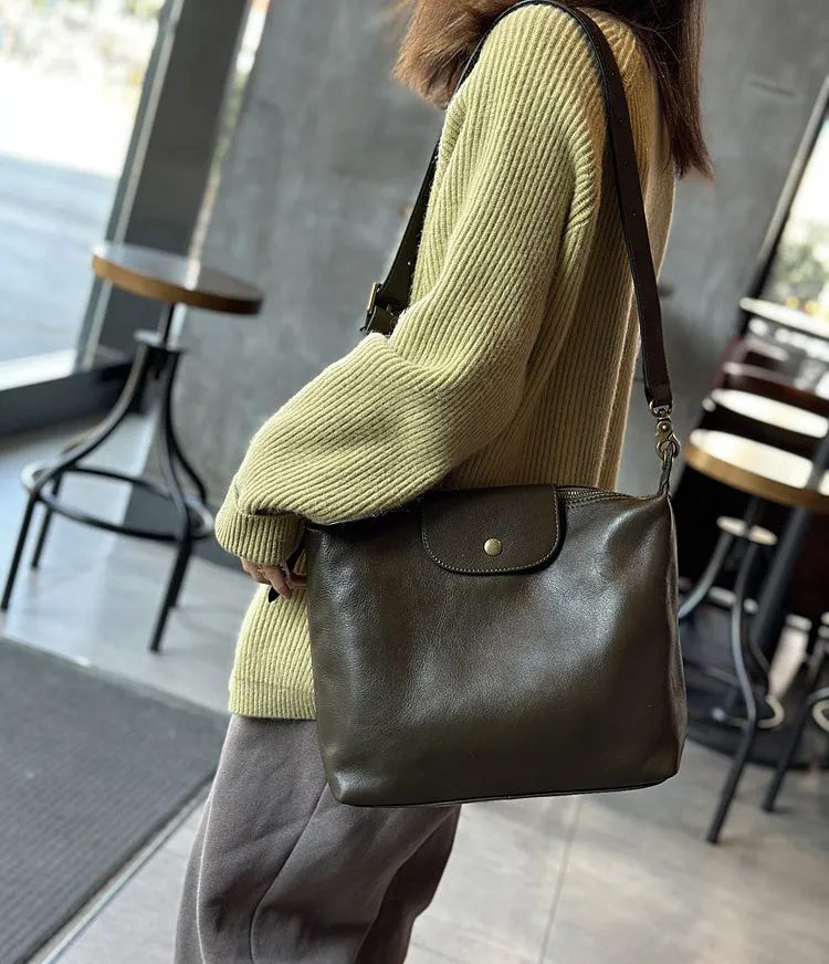 Medium Womens Leather Over The Shoulder Bag Genuine Leather Crossbody Purse