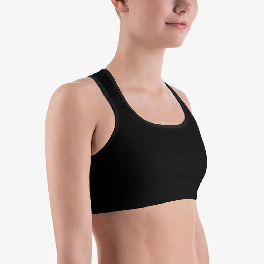 Monochrome Sports Bra "All Black"