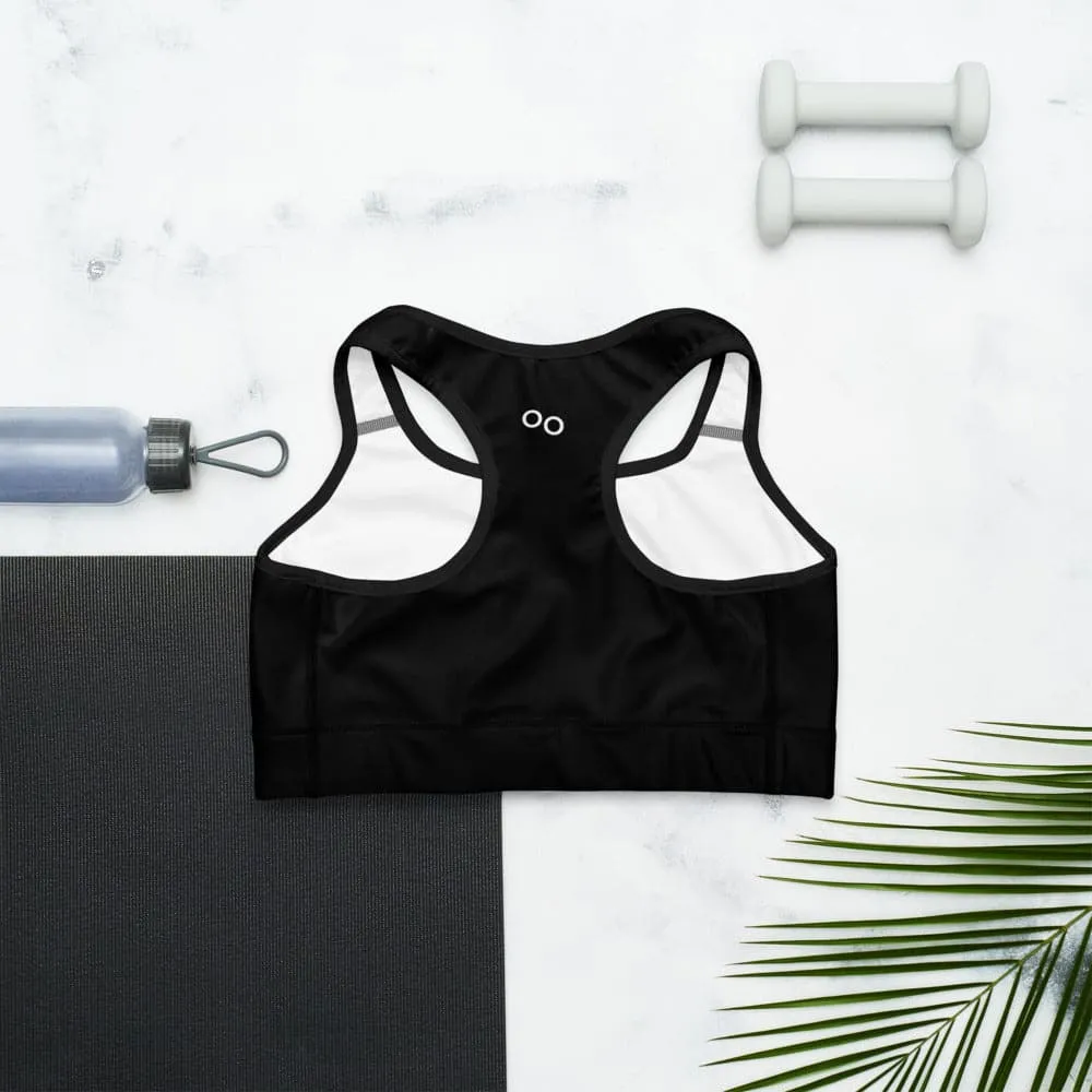 Monochrome Sports Bra "All Black"